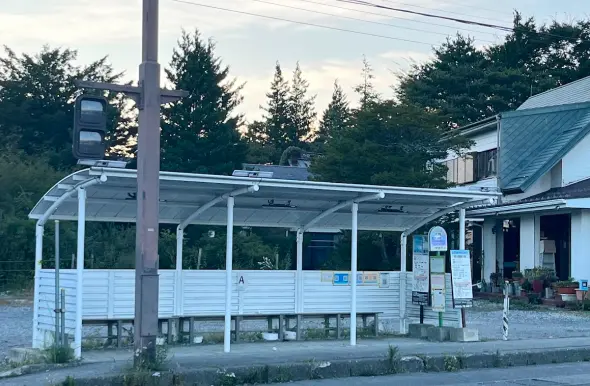 バス停（マウント富士山中湖）
